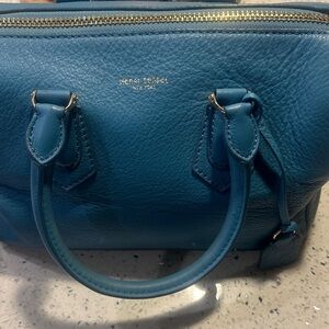 Henri Bendel Teal Leather Satchel